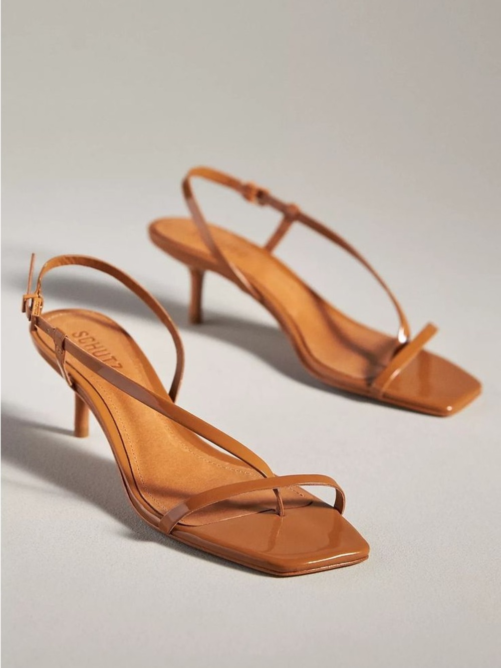Schutz Heloise Kitten Sandal in Caramel